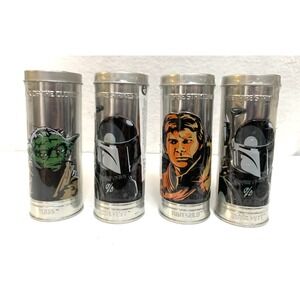 Lot of 4 SEALED 2005 Burger King Star Wars Watches Tin Cans han boba Yoda
